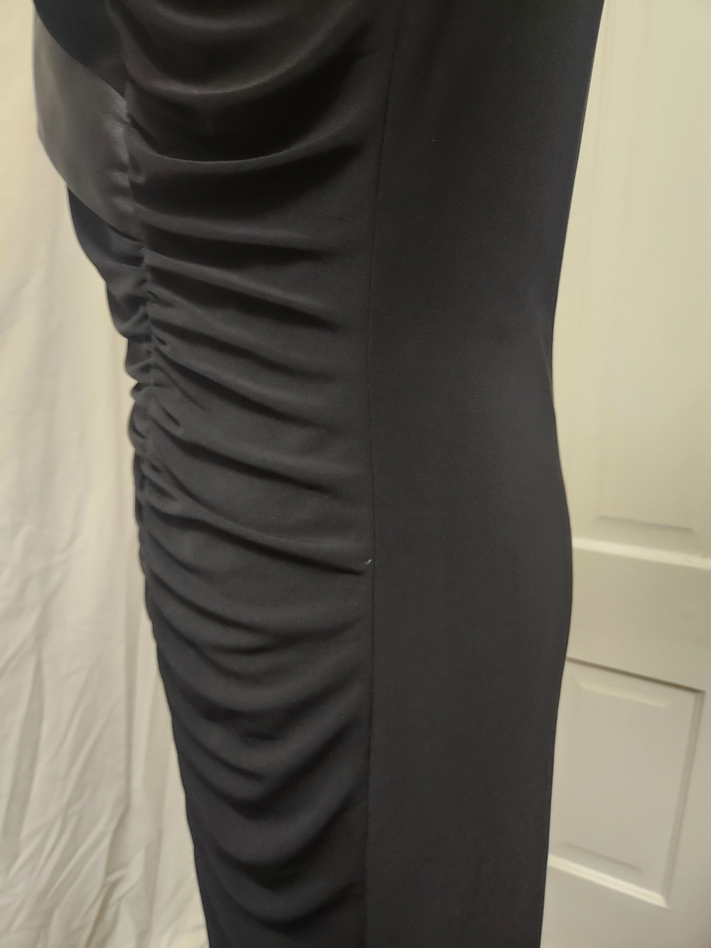 Scarlett Nite Black Ruched Wide Collar Sleeveless Evening Dress Sz 10 Like New! - Picture 5 of 14